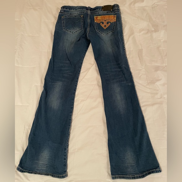 NWOT Montana West Trinity Ranch bootcut, blingy, stretchy jeans size 15x34 - Picture 2 of 9
